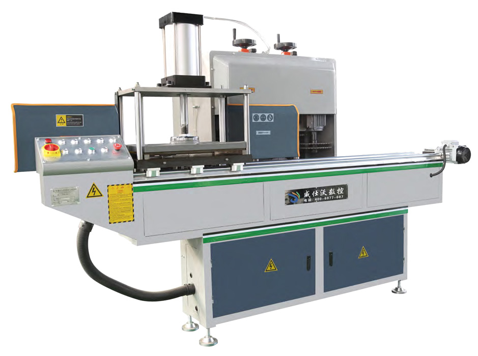 鋁門窗重型自動排料調(diào)刀端面銑床(四刀/五刀型)